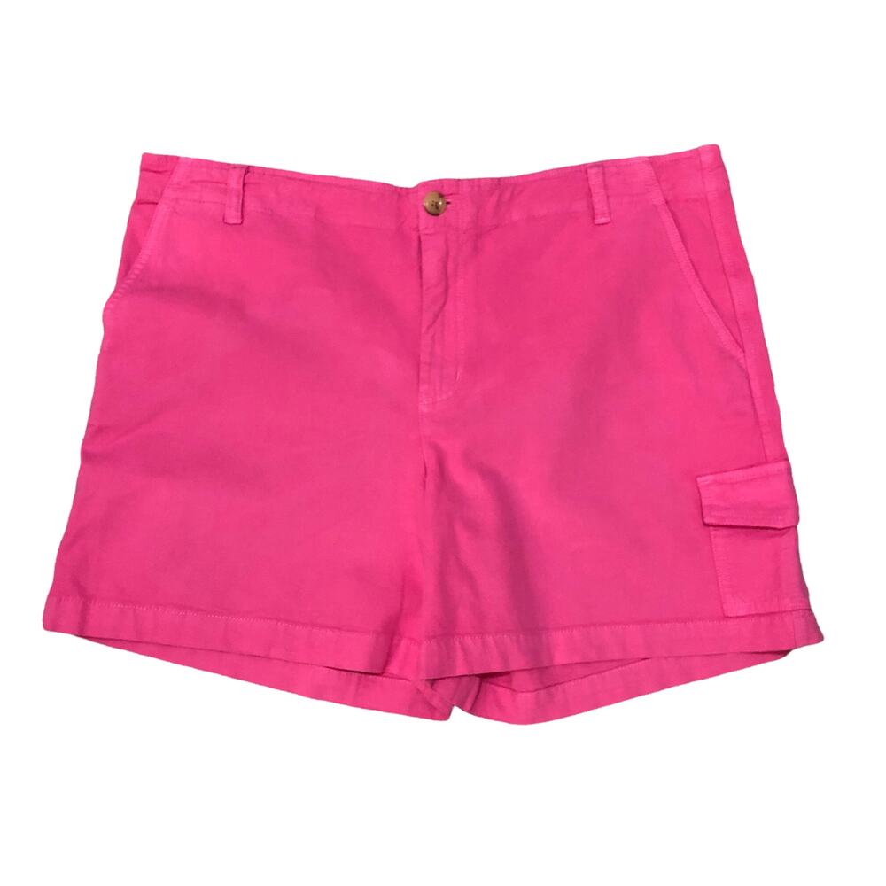 J Crew (12) NWT Re-Imagined Pink High-Rise Garment-Dyed Stretch Cargo Short